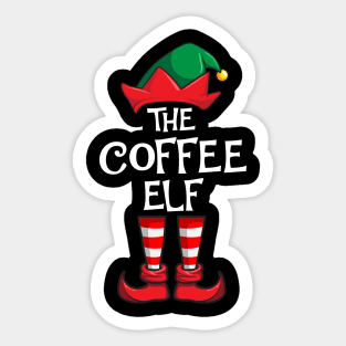 Coffee Elf Matching Family Christmas Sticker